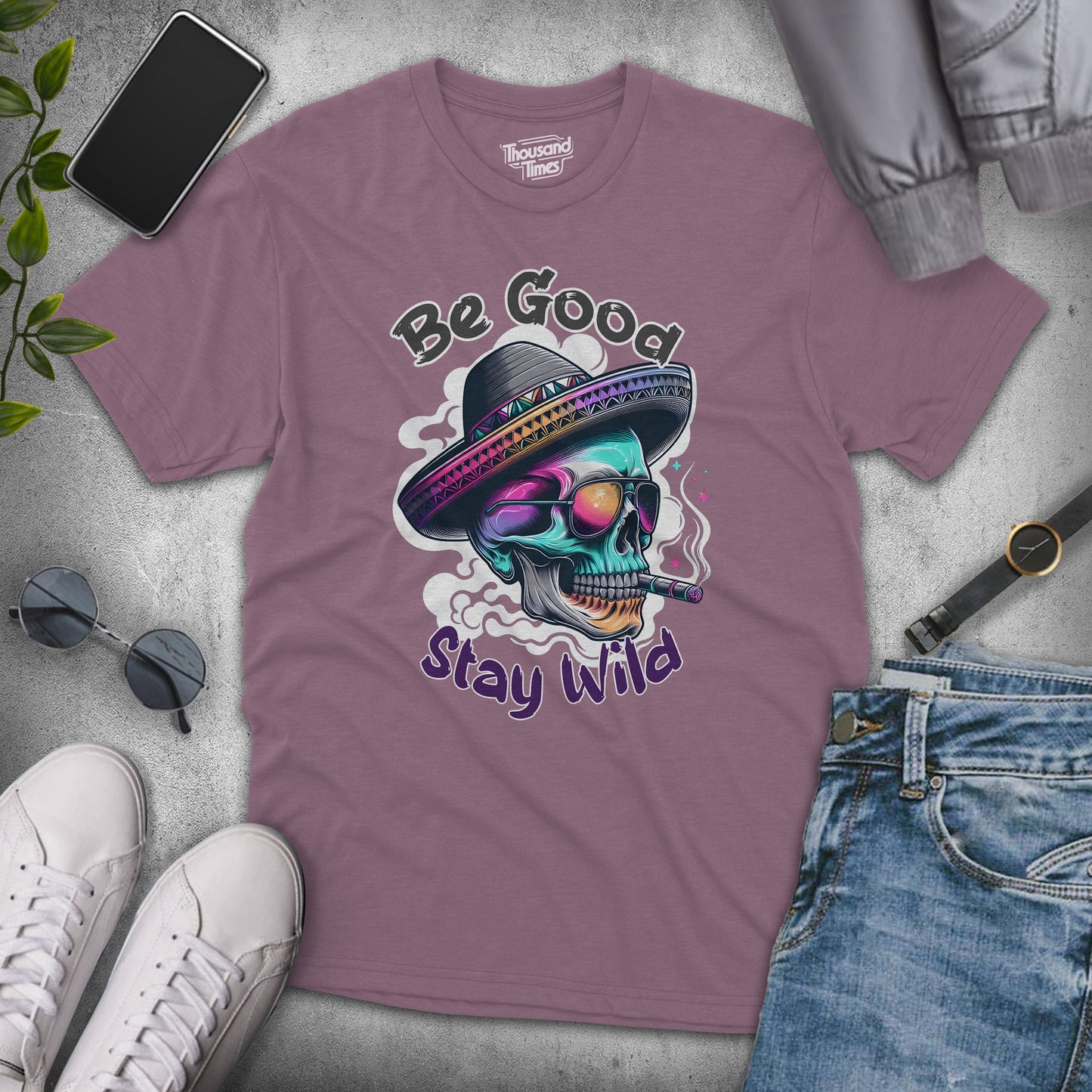 Skull "Be good, Stay wild" unisex T-Shirt