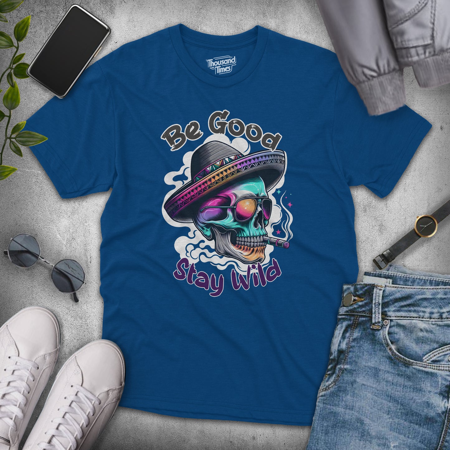 Skull "Be good, Stay wild" unisex T-Shirt