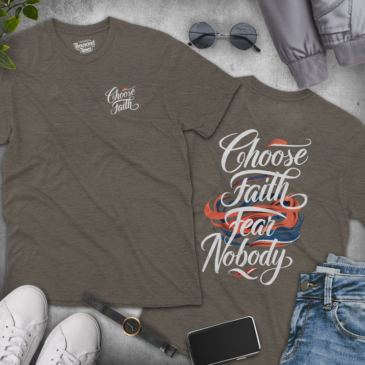 'Choose Faith' Unisex T-Shirt (Front & Back design)