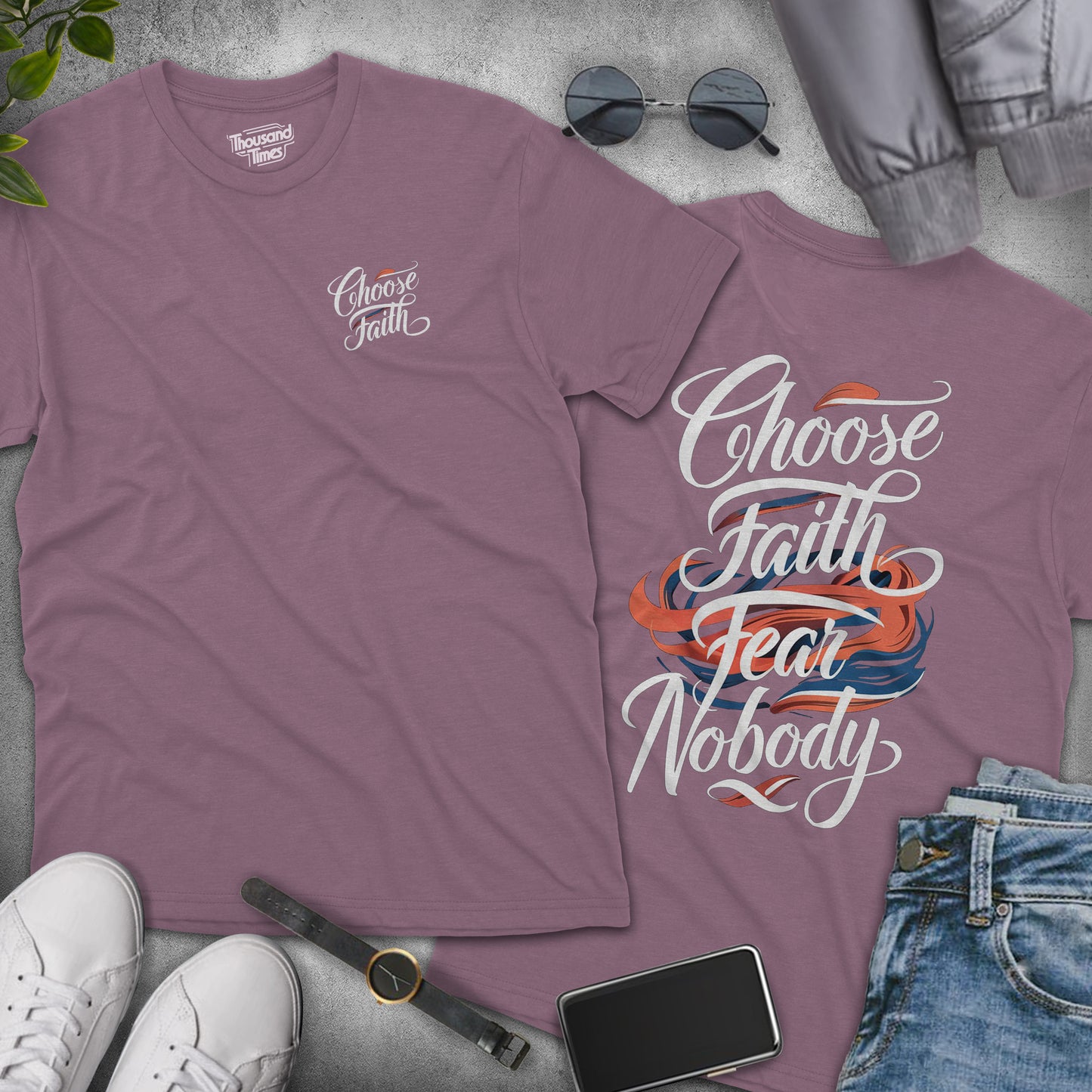 'Choose Faith' Unisex T-Shirt (Front & Back design)