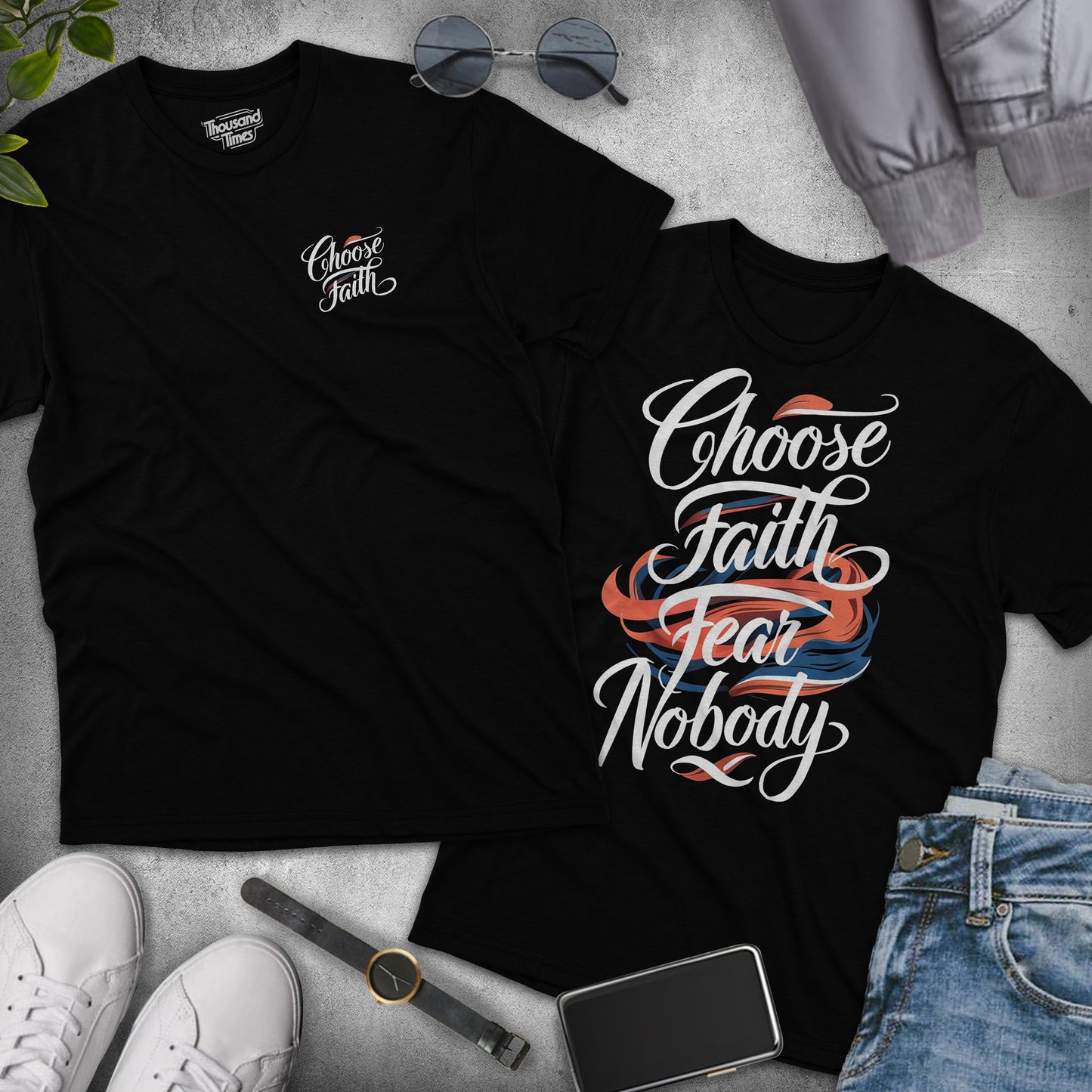 'Choose Faith' Unisex T-Shirt (Front & Back design)