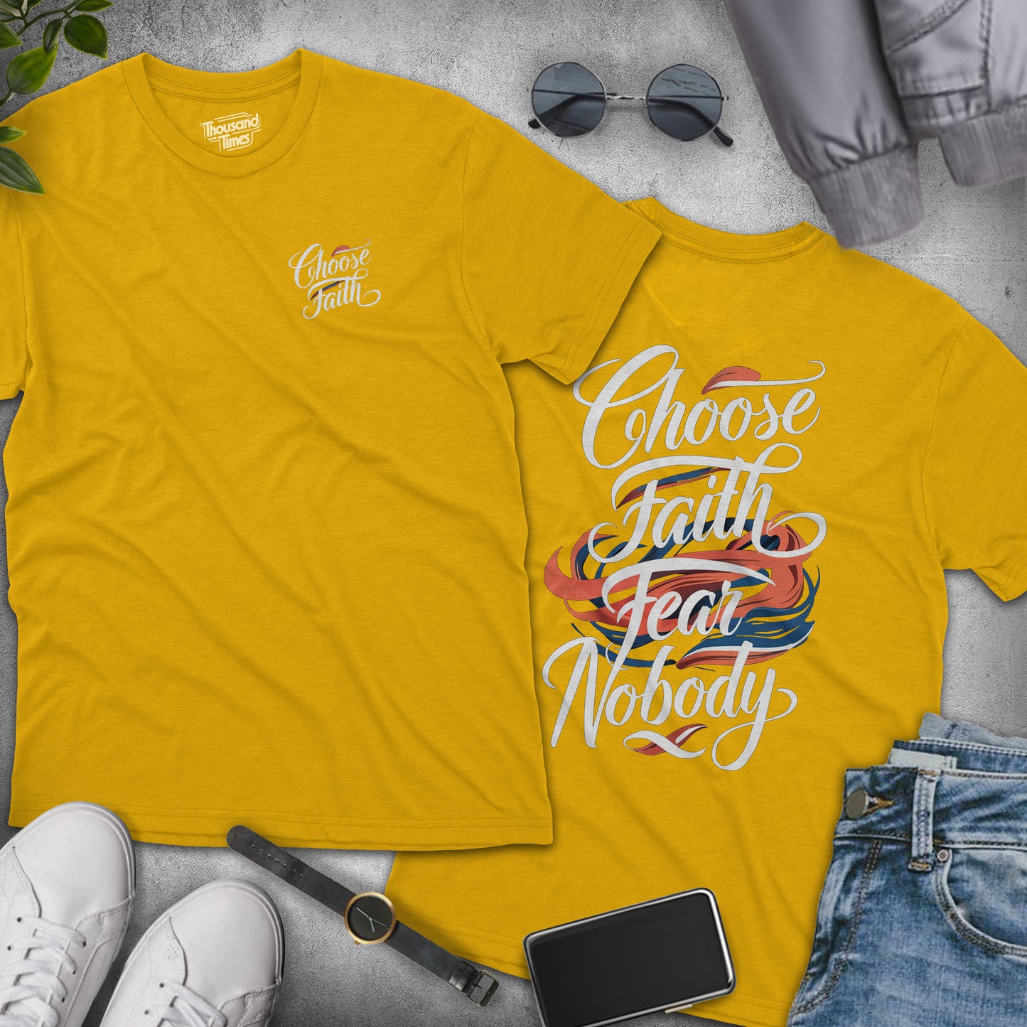 'Choose Faith' Unisex T-Shirt (Front & Back design)