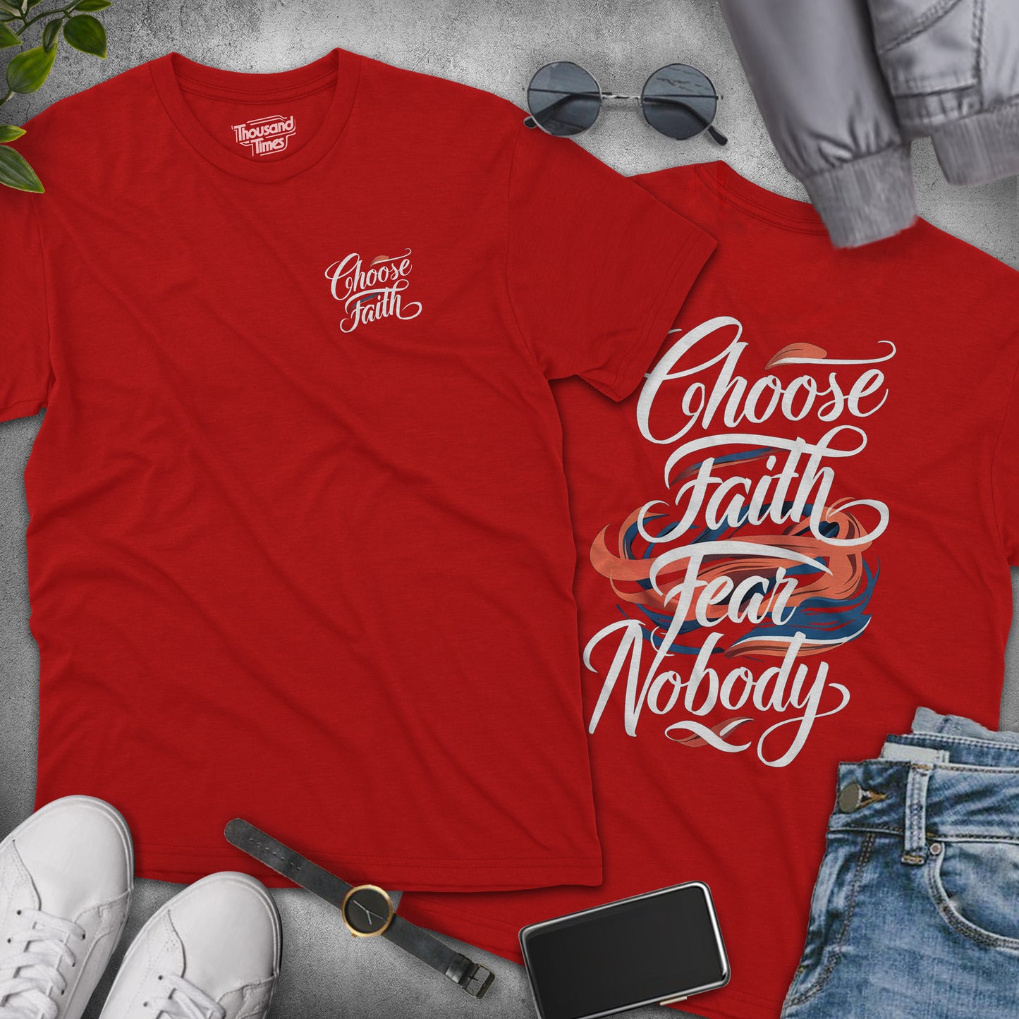 'Choose Faith' Unisex T-Shirt (Front & Back design)