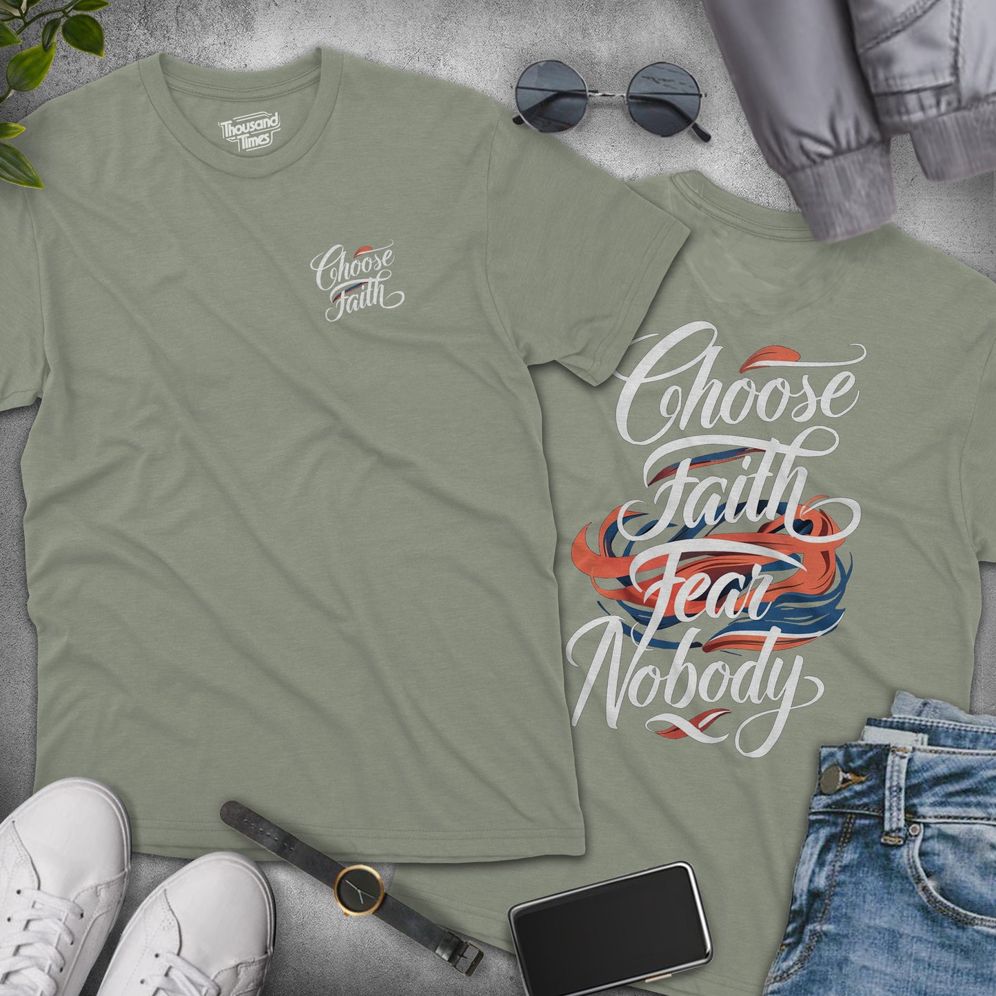 'Choose Faith' Unisex T-Shirt (Front & Back design)