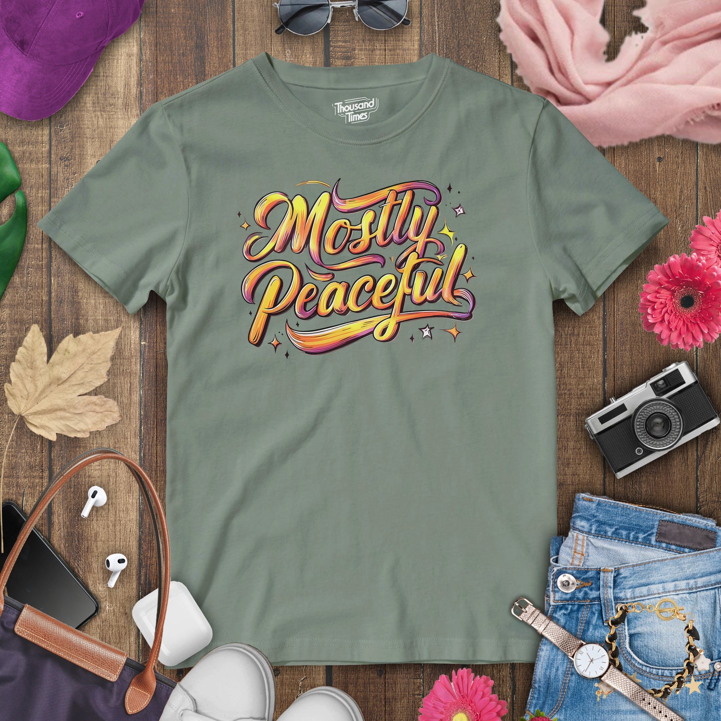 "Mostly Peaceful" women's T-Shirt