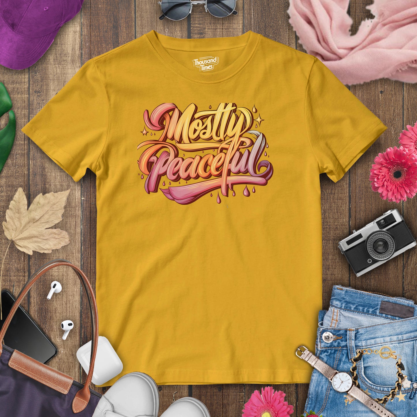 'Mostly Peaceful' women's T-Shirt