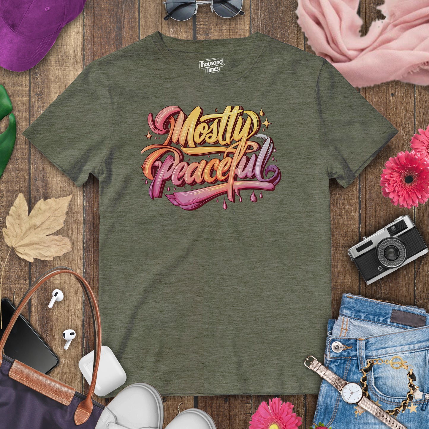 'Mostly Peaceful' women's T-Shirt