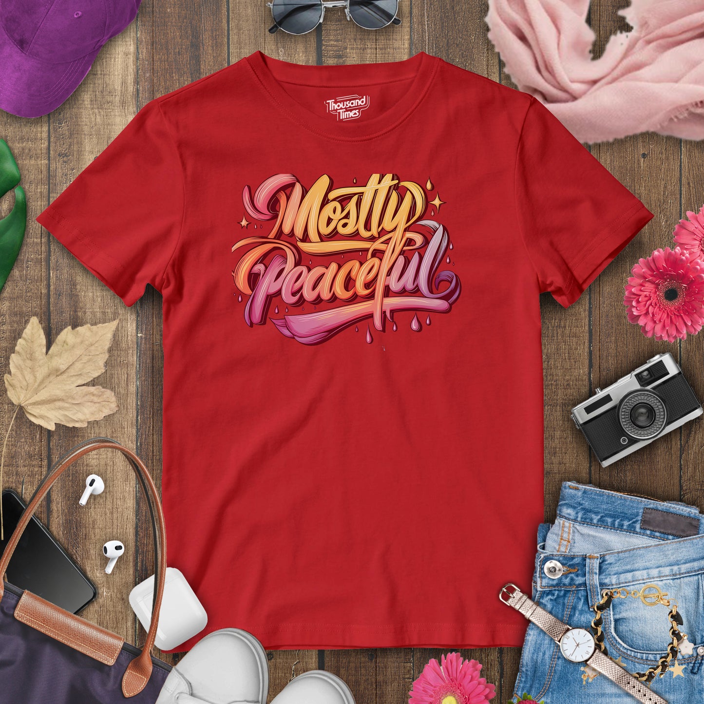 'Mostly Peaceful' women's T-Shirt