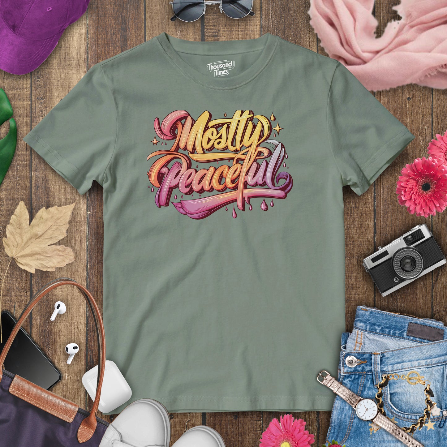 'Mostly Peaceful' women's T-Shirt