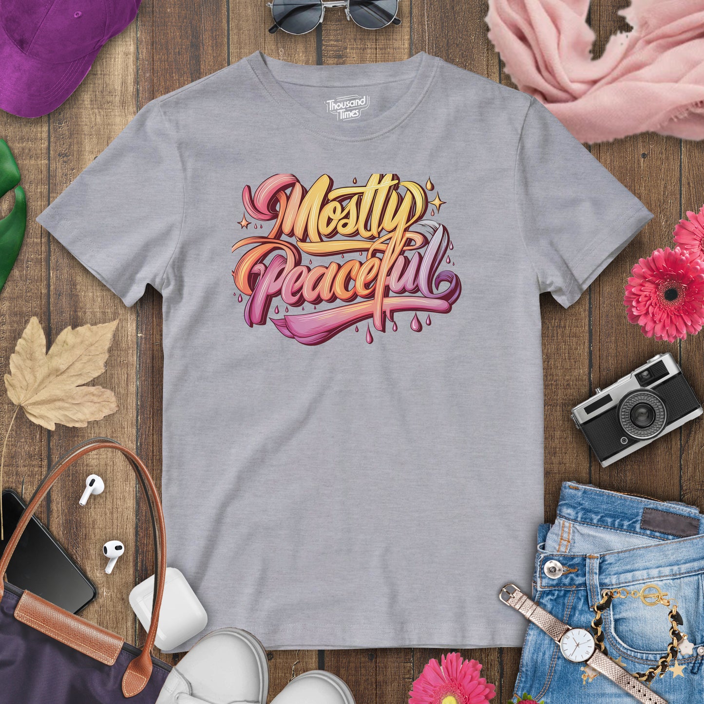 'Mostly Peaceful' women's T-Shirt