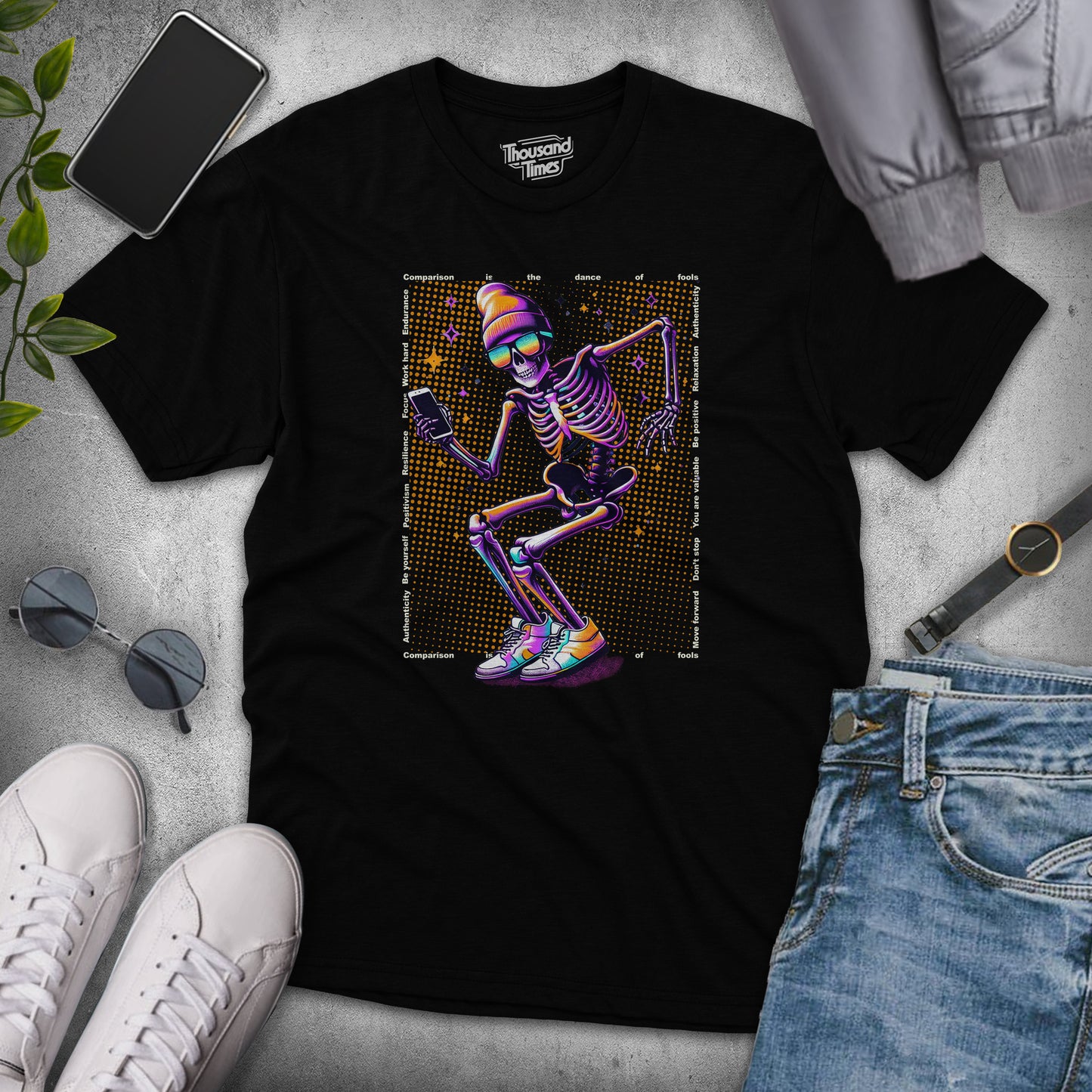 Skull "Comparison is the dance of fools" unisex T-Shirt