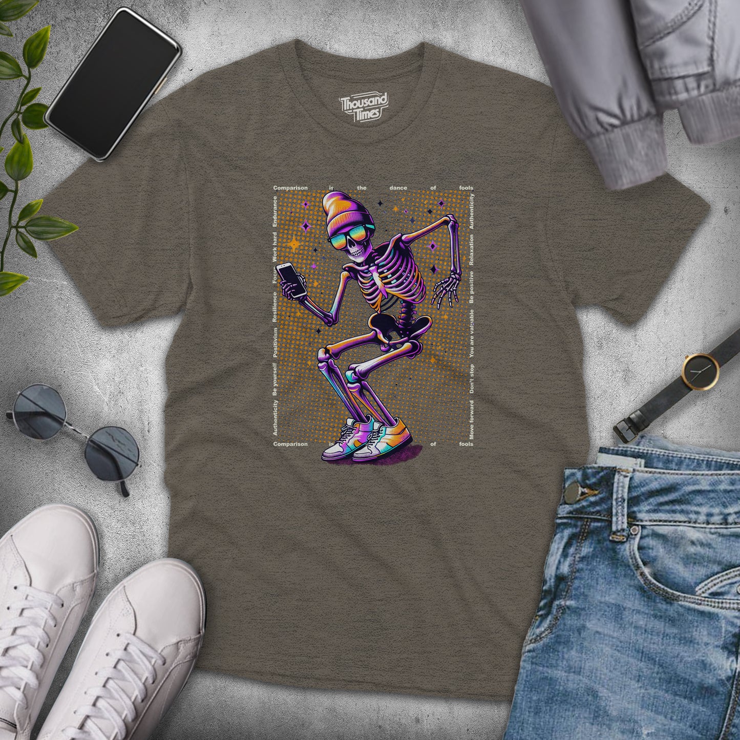 Skull "Comparison is the dance of fools" unisex T-Shirt