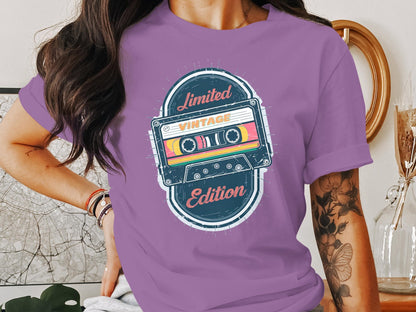 Cassette retro "Limited edition" women's T-shirt