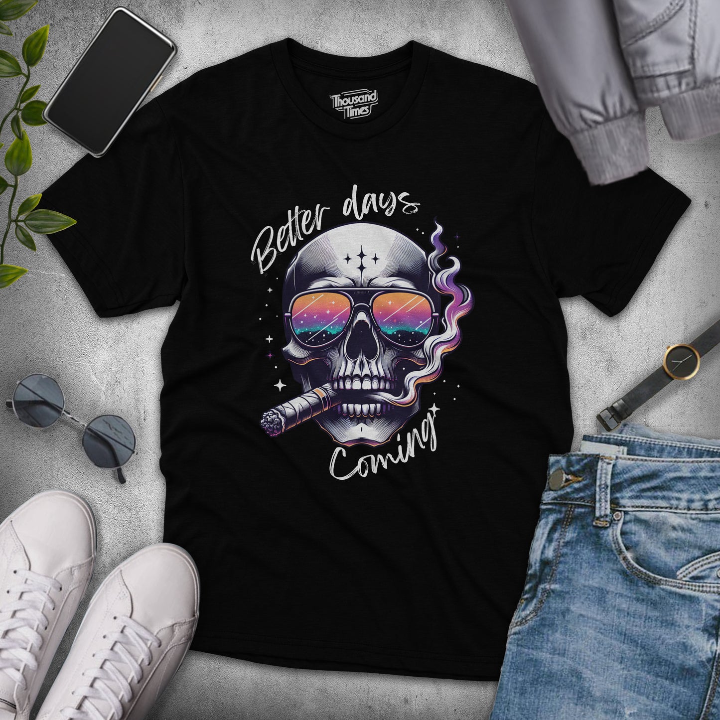 Skull "Better Days Coming" unisex T-Shirt