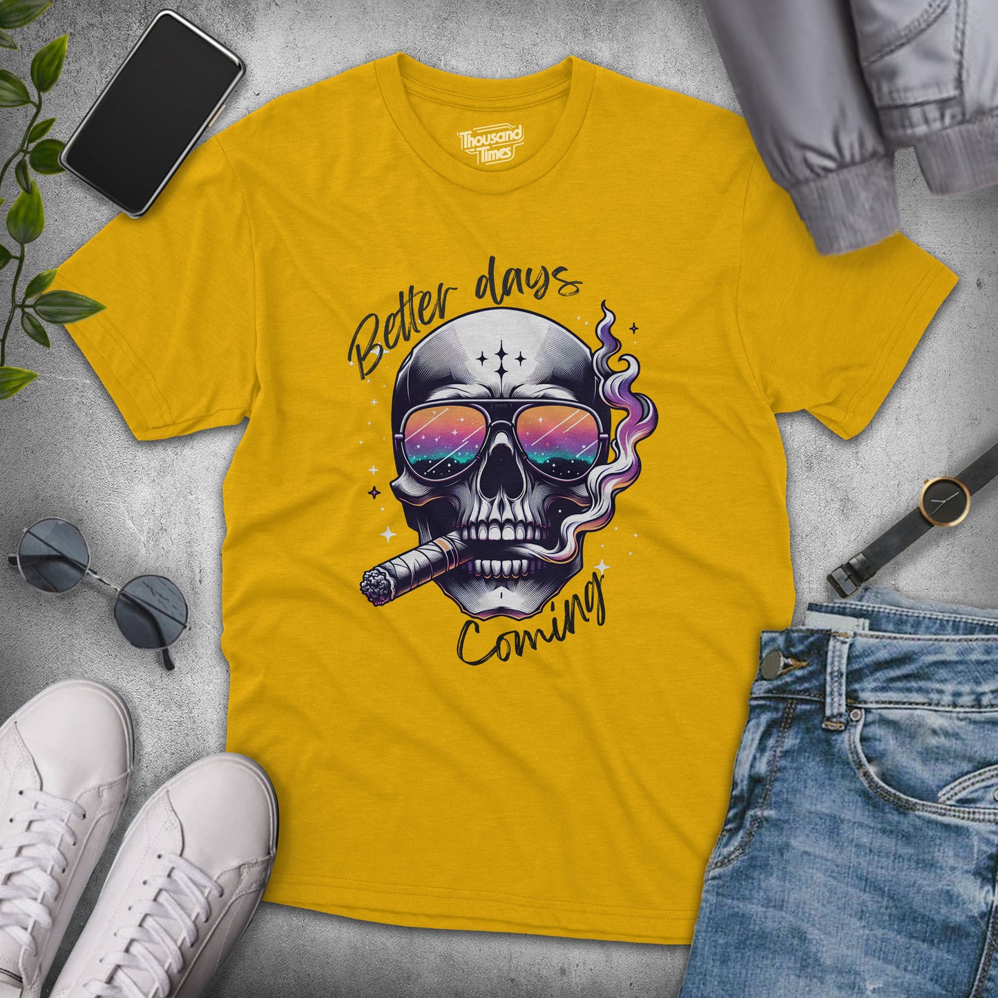 Skull "Better Days Coming" unisex T-Shirt