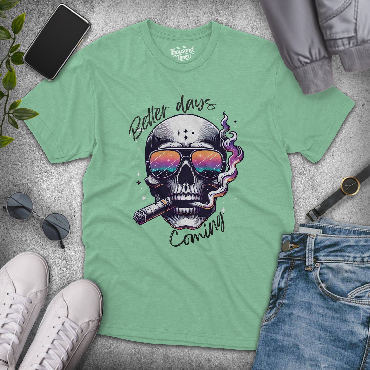 Skull "Better Days Coming" unisex T-Shirt