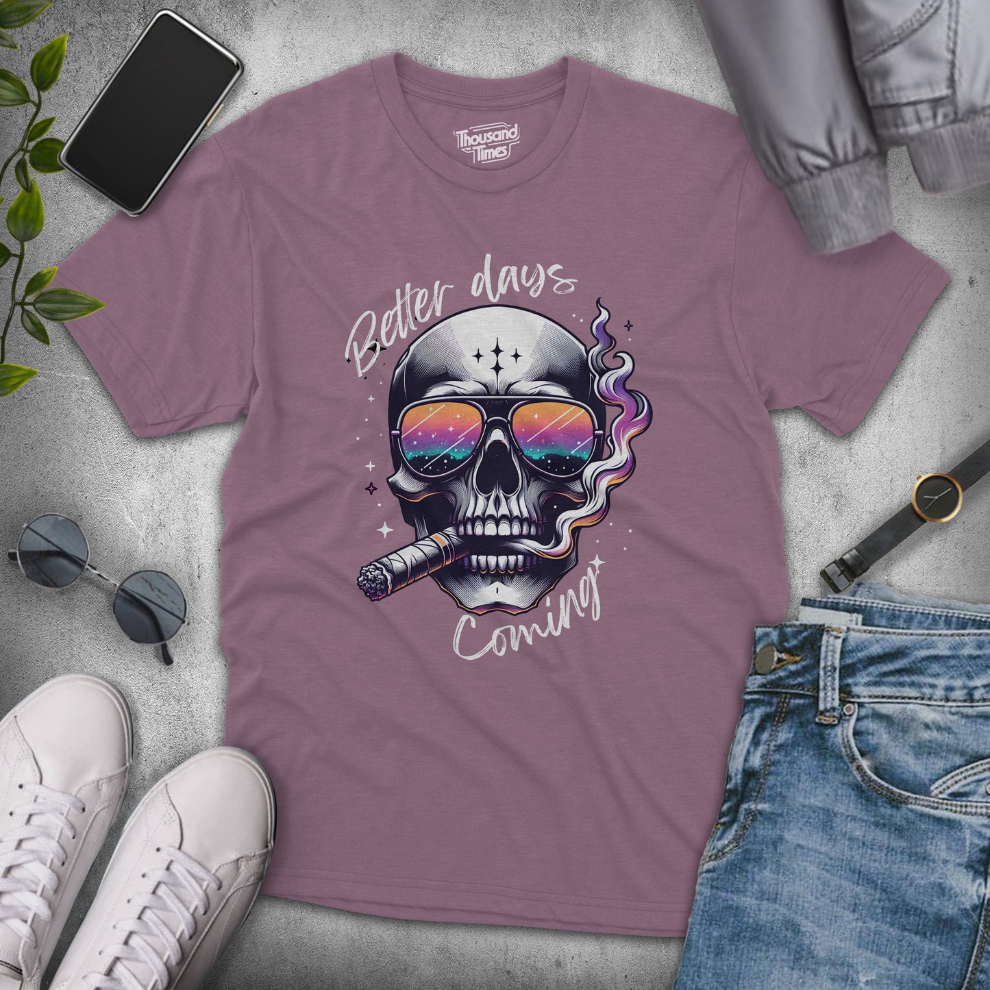 Skull "Better Days Coming" unisex T-Shirt