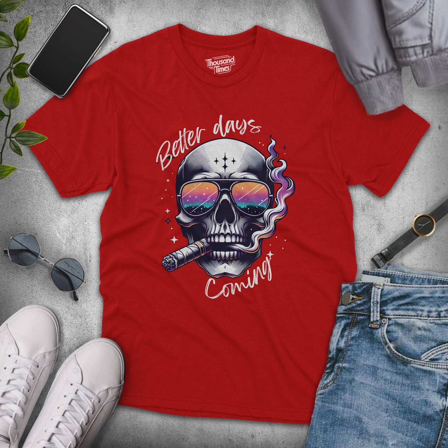 Skull "Better Days Coming" unisex T-Shirt