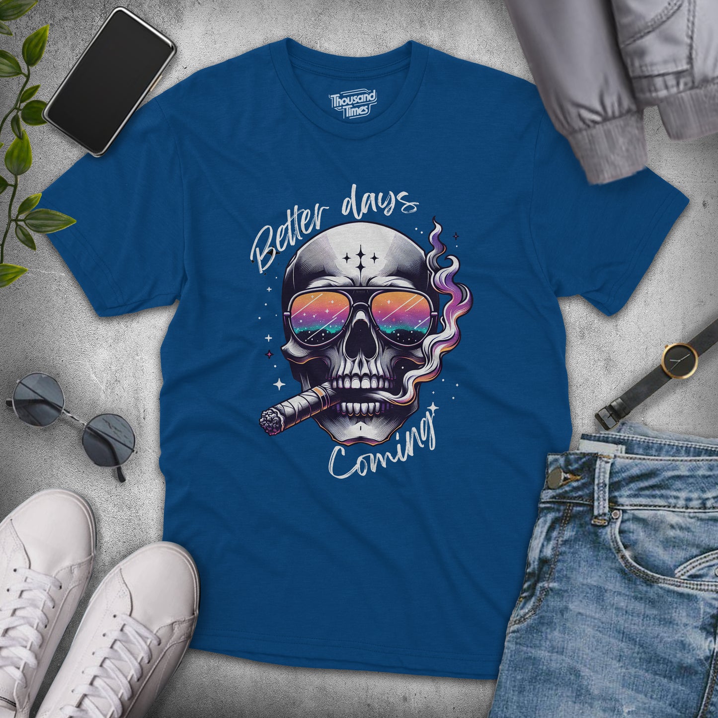 Skull "Better Days Coming" unisex T-Shirt