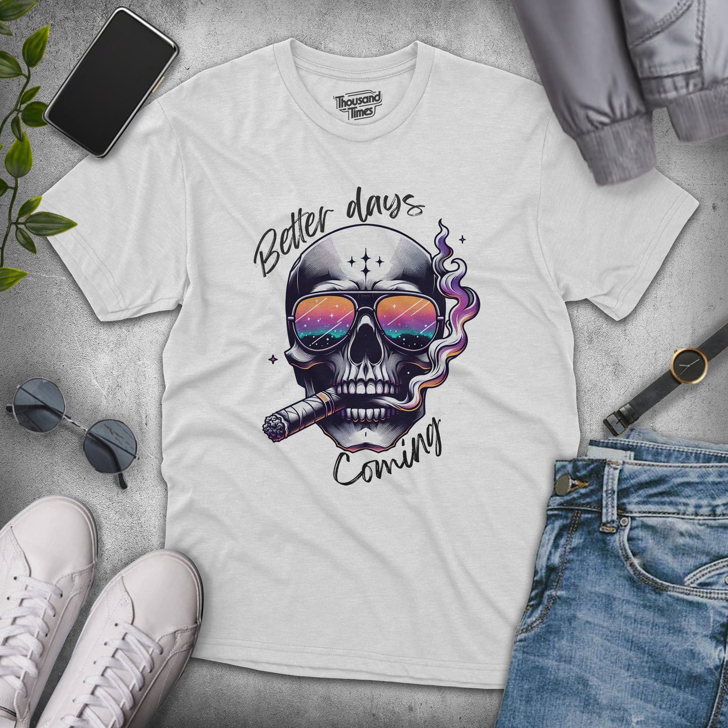 Skull "Better Days Coming" unisex T-Shirt