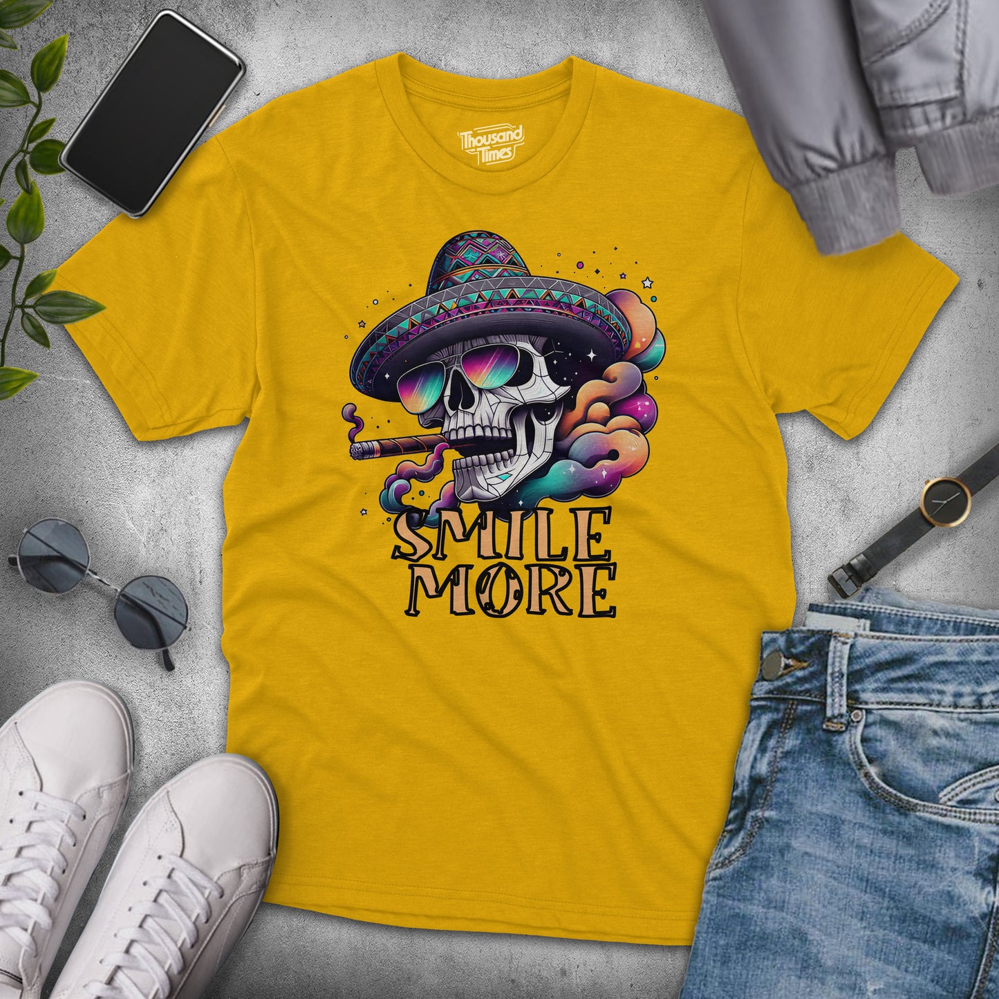 Skull "Smile more" unisex T-Shirt