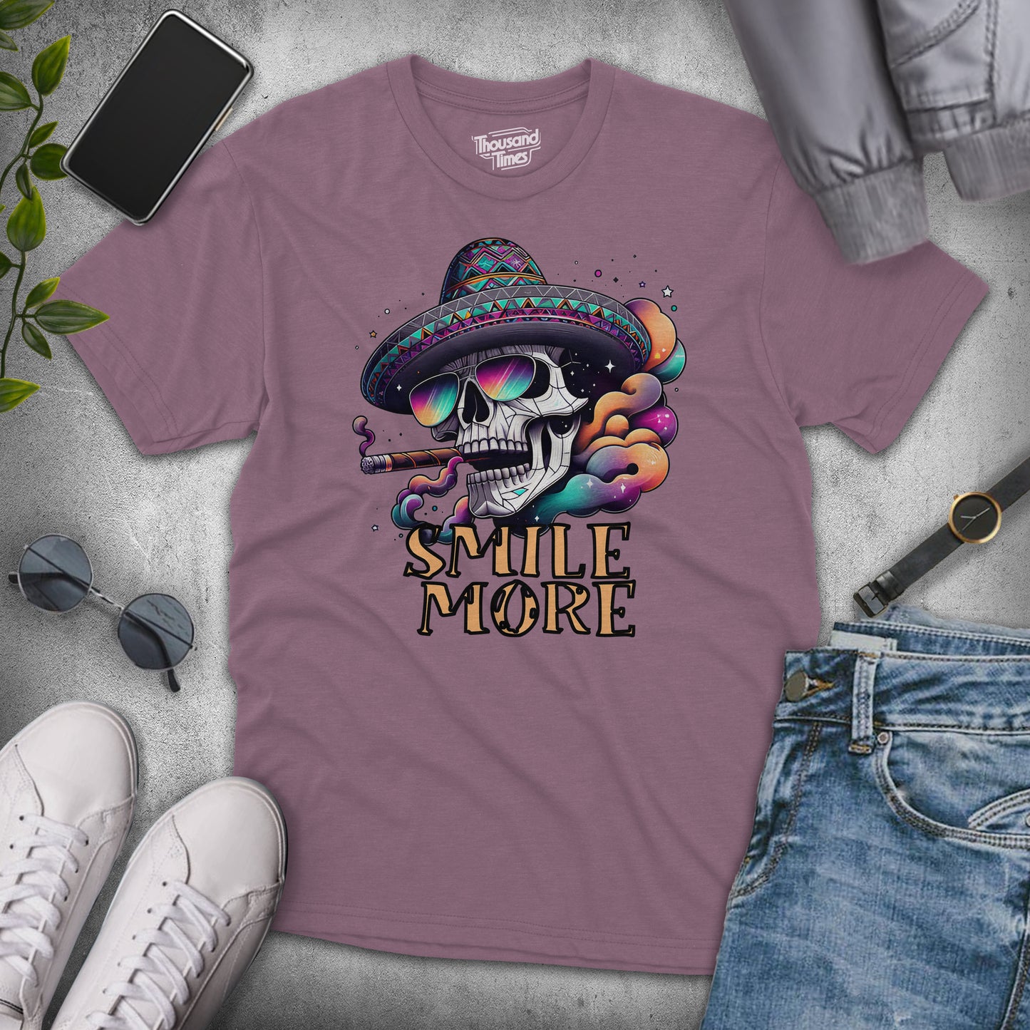 Skull "Smile more" unisex T-Shirt