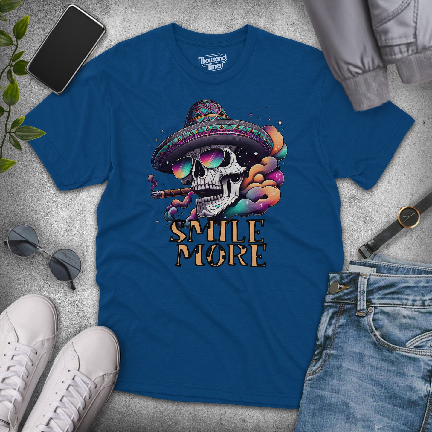 Skull "Smile more" unisex T-Shirt